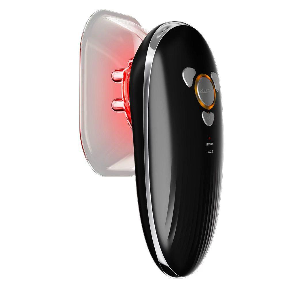4-in-1 LED Vacuum Body Sculpting Device – EMS Microcurrent Slimming Massager with Red/Blue Light Therapy for Home Use Less