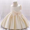 Bow Baby Girls Princess Bridesmaid Pageant Gown Birthday Party Wedding Dress