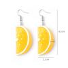 Resin Orange Petal Three-Dimensional Orange Fruit Earrings, Fresh And Sweet Personalized Ear Hooks