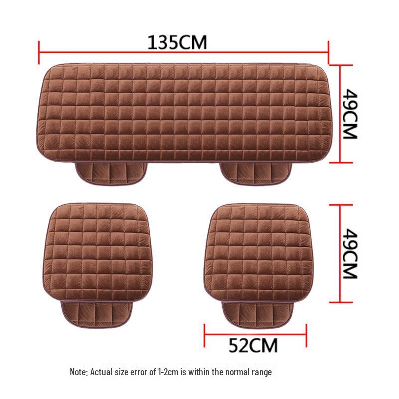 Universal Non-Slip Winter Car Seat Cushion, Tie-Free, 3-Piece Set, No Backrest
