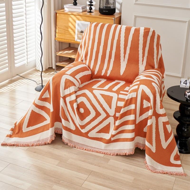 Geometric Pattern Schneier Four Season Universal Sofa Towel Bosimi Style Sofa Blanket Living Room Bedroom Dust Cover Blanket