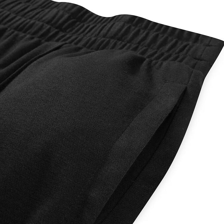 Skechers Colorful Casual Series Solid Color Straight Leg Elastic Sports Pants Women Pants Carbon-Black L323W027-0018