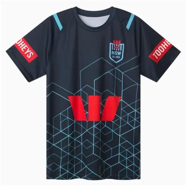 New Australian Blue Shirt Training Shirt, Blue Shirt Rugby Shirt, Quick-drying Breathable Casual Sportswear