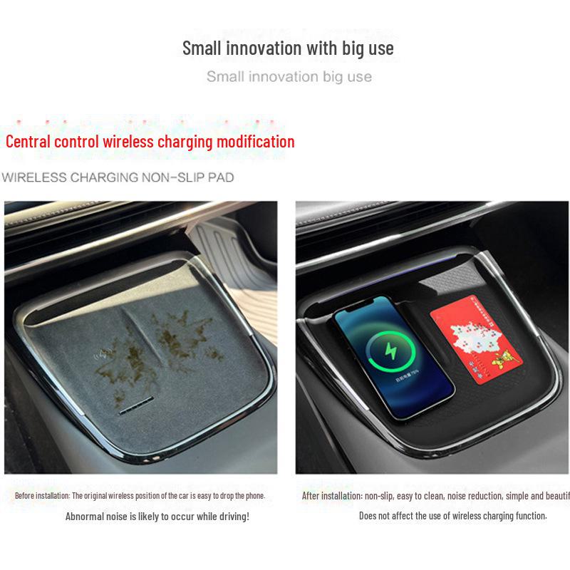 Dark Blue SL03 Silicone Anti-Skid Pad for 23-24 Models - Central Control Wireless Charging Car Accessory