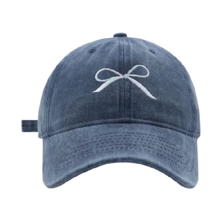 Breathable Baseball Hat for Women Girls Embroidery Bow Adjustable Versatile