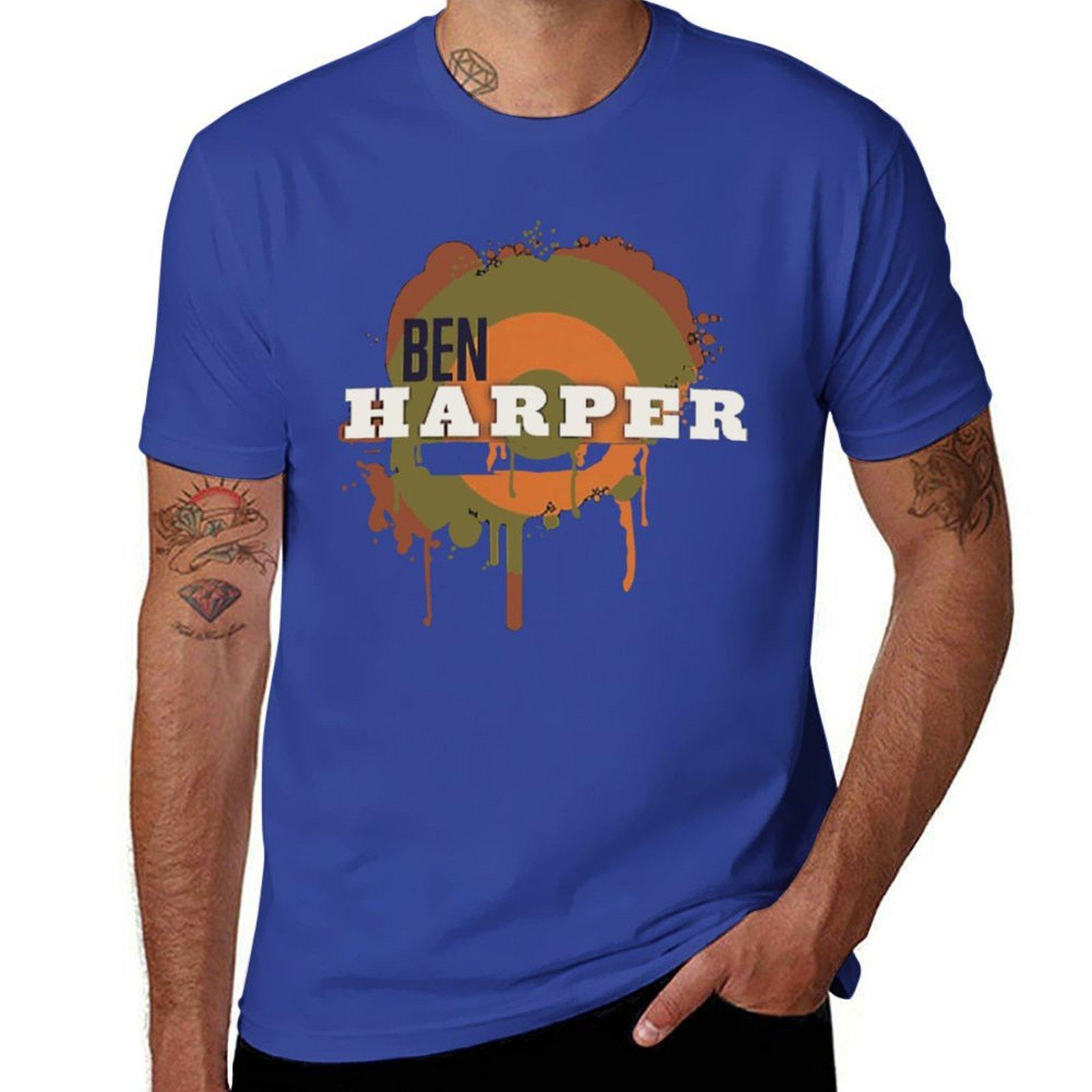 GUOYAN TOP Ben Harper T-Shirt shirts voor een jongen gepersonaliseerde customs ontwerp je eigen Korte mouw shirt heren 2XL