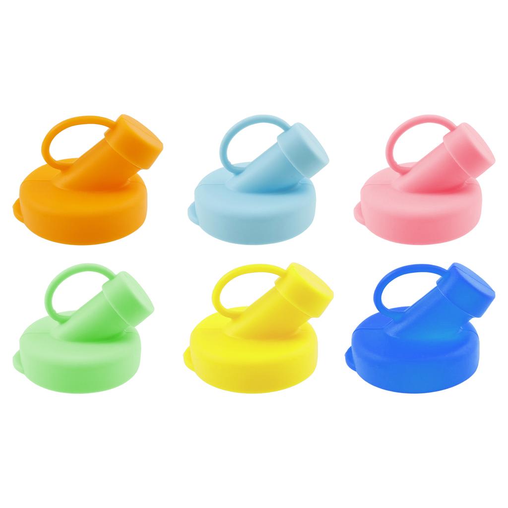 6Pcs Silicone Milk Bottle Dispenser Caps 48mm Diameter Leak Proof Silicone Milk Bottle Dispenser Lids for Glass Jugs Beverages