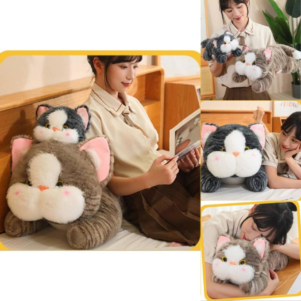 Cute Floppy Cat Plush Toy Soft Pp Cotton Kids Comfort Pillow Stuffed Animal