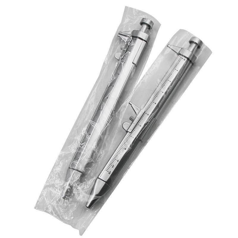 Multi-Purpose 0-100mm Plastic Caliper Ballpoint Pen - Creative Student Gift