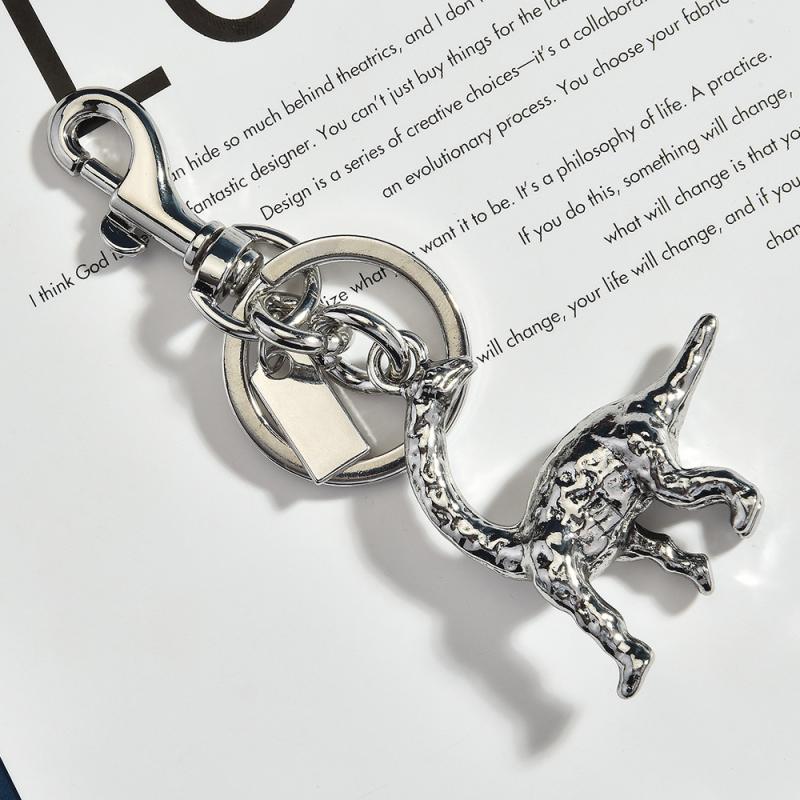 

Ретро сплав динозавр брелок аксессуар украшение шарм для сумки подвеска для женщин мужчин брелок для ключей автомобиля ювелирное изделие подарок серебряный