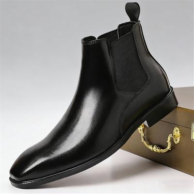 2026 Modische Neue Designer Winter Lackleder Cowboy Chelsea Knöchelhohe Stiefel Für Männer All-Match-Schuhe Zapatos Hombre