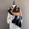 Winter Scarf For Women Long Warm Cashmere Scarves Letter Lady Shawl Wrap Double Sides Female Pashmina Bandana Scarf