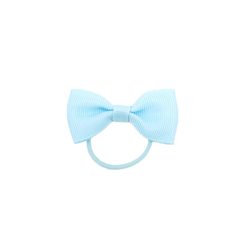 2-Inch Solid Color Bow Hair Tie for Girls - Grosgrain Ribbon Rubber Band