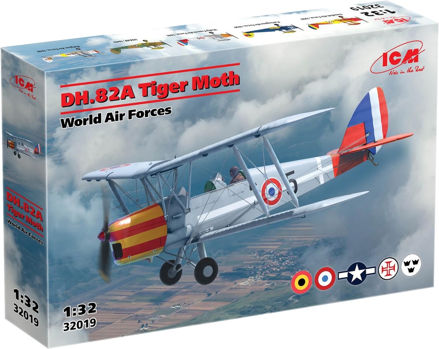 

ICM 1/32 Scale DH.82A Tiger Moth (World Air Forces) Plastic Model Kit 32019 (Airplane)