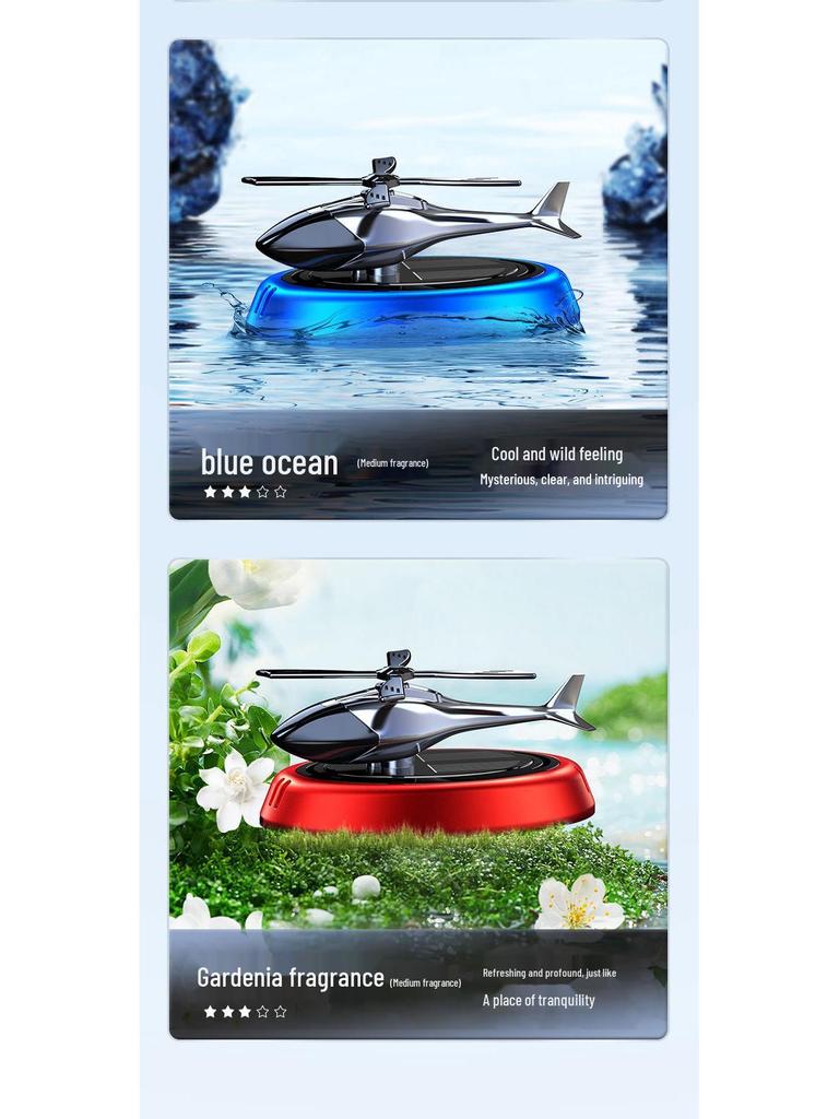Solar-Powered Rotating Car Essential Oil Air Freshener Ornament