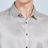 Antonio Men's 90.8% Silk Striped Short Sleeve Shirt