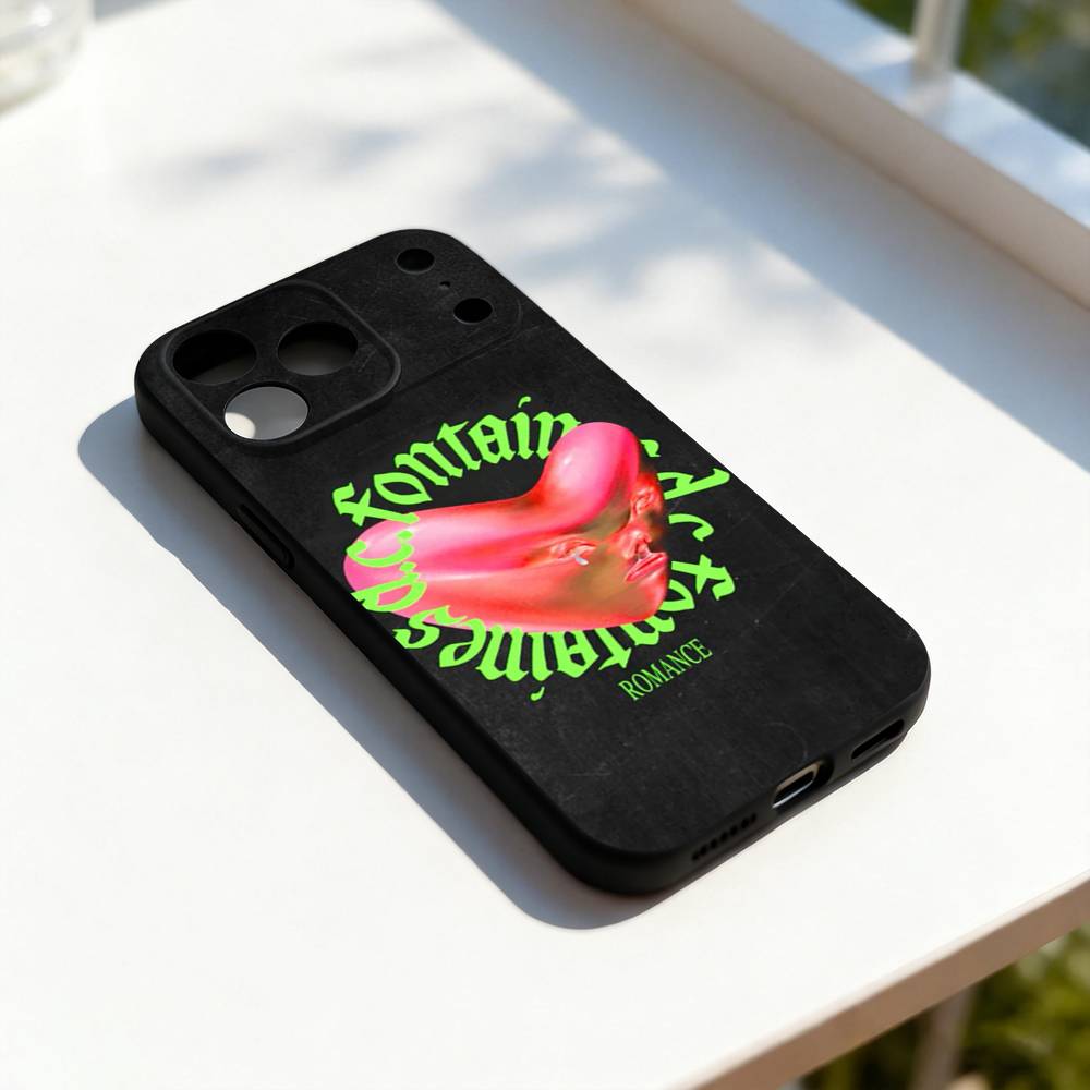 Fontaines DC Romance Cool Phone Case For iPhone 17,16,15,14,13,12,11,Pro,Max,Plus,E,SE4,Air,Mini Black Soft Cover