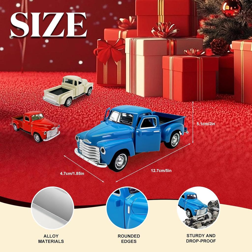 Little Blue Truck Toy for Toddlers 2 3 4 5 6 7 8 Year Old Boys Girls,1:32 Alloy Toddlers Car Toy Driveable,Car Door Can Open,Toy Trucks for Kids