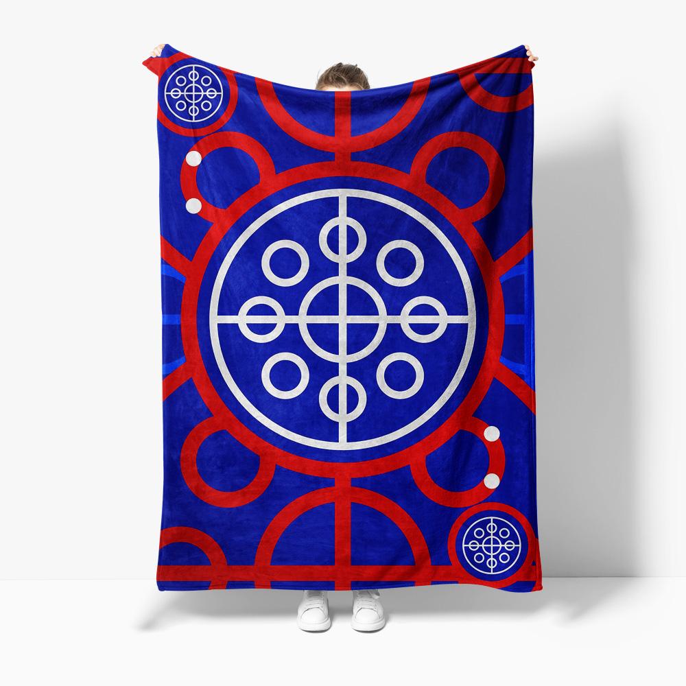 

Viking Rune Circle Pattern Flannel printed blanket suitable for all seasons suitable for living room office sofa and travel 75x90cm28x39in