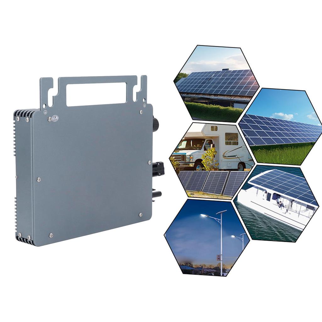 400W Solar   Inverter Remote Control   Design High Efficiency MPPT Grid Tie   Inverter Aluminum Alloy Material for PV Panel