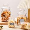 1 Pieza Contenedor de Plástico para Snacks Transparente Tarros de Caramelos Reutilizable Contenedor de Comida para Galletas Organizador de Encimera