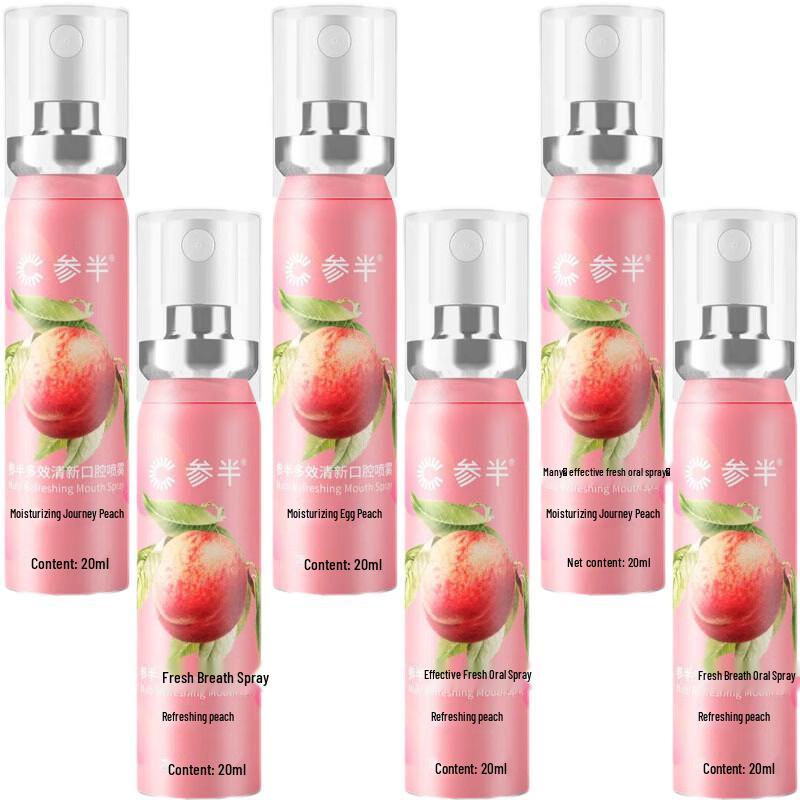 Semibright Probiotic Fresh Breath Spray - Peach 6-Pack