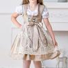 New Satin Oktoberfest For Girl Costume Lolita Lace Apron With Top Dirndl Cosplay Carnival Fancy Party Dress