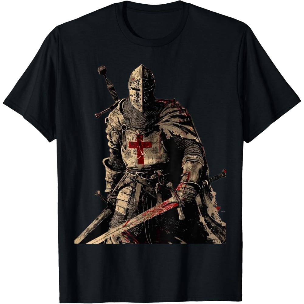 Knight Christian Templar Warrior Of God Crusader Gift T-Shirt XS чёрный
