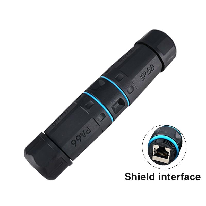 Shield RJ45 Connector Female To Female Outdoor IP68 Waterproof Port Network LAN Splitter Transfer Head Adapter Coupler CAT5 CAT6 чёрный