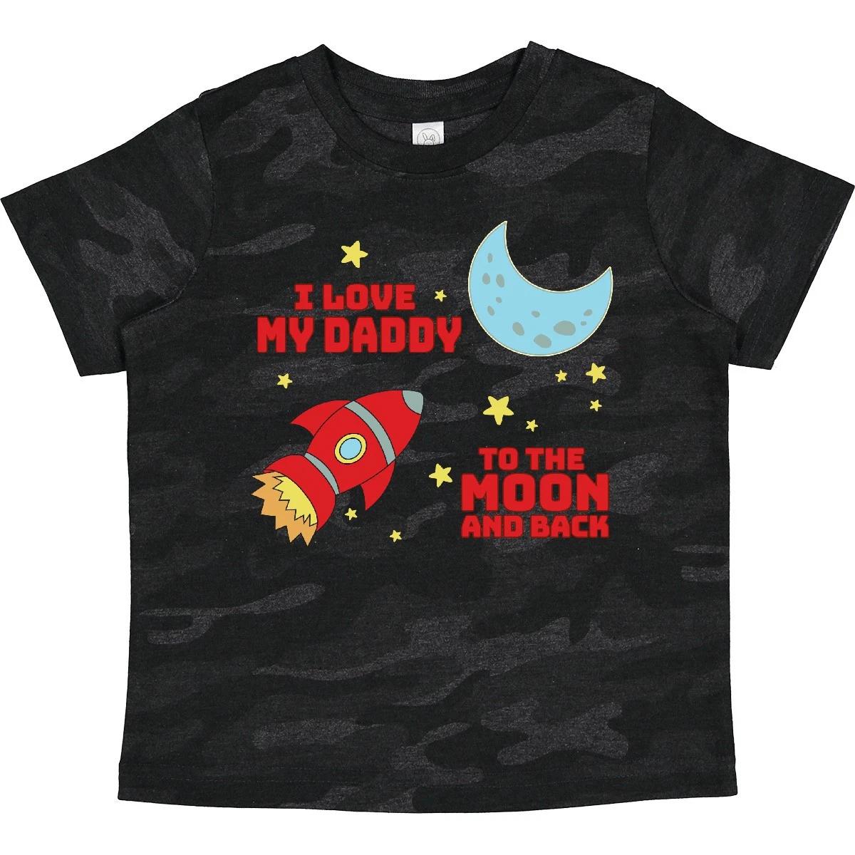 Inktastic I Love My Daddy To The Moon And Back Toddler T-Shirt Family Dad Father 100