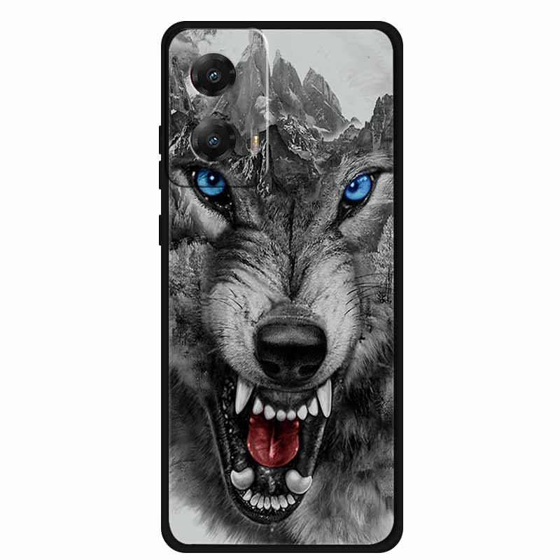 For Moto G85 5G Case TPU Animals Soft Silicone Back Cover Phone Cases For Motorola Moto E14 MotoG85 Wolf Protective Cool funda