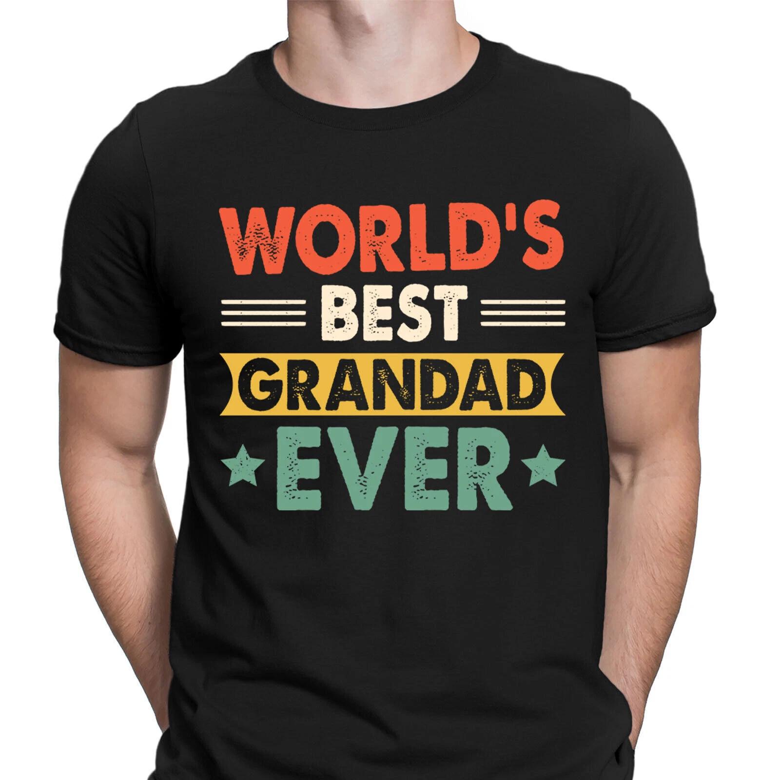 Worlds Best Grandad Ever Grandpa Fathers Day Funny Novelty Mens T-Shirts Top#DNE M