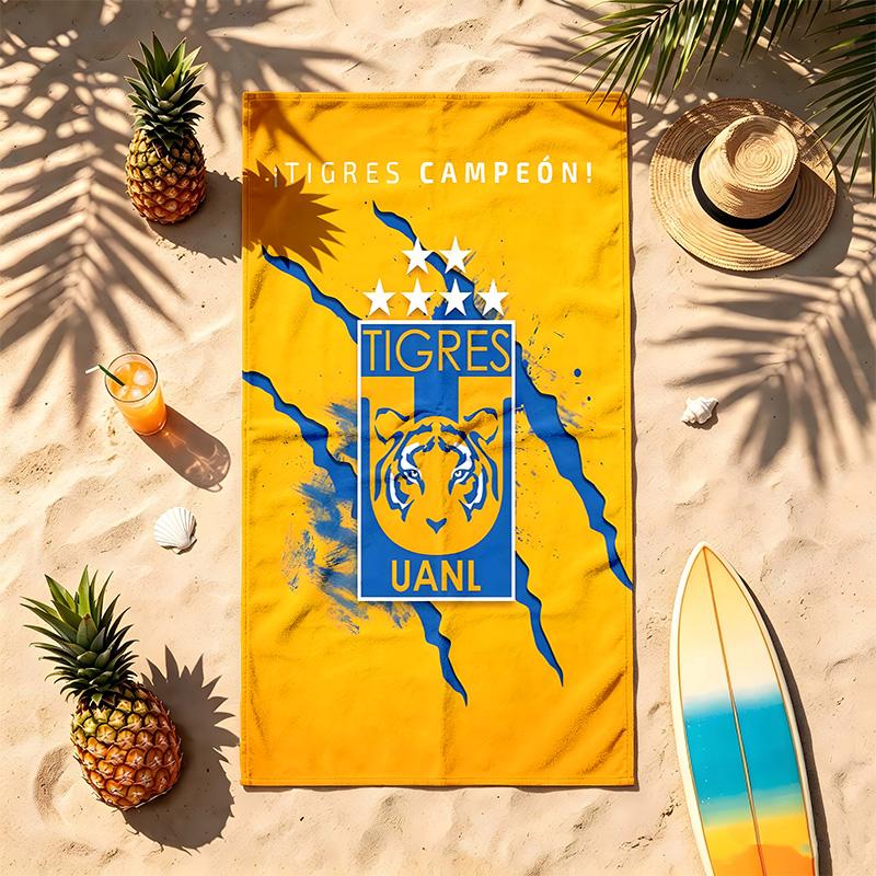 Tigres UANL (19) Theme Beach Towel Sand Resistant Soft And Comfortable Suitable For The Pool Camping Yoga And Diving A Travel