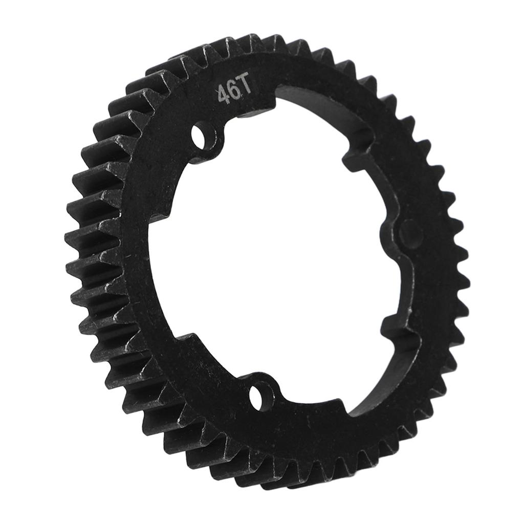 Spur Gear 46T Steel Black Anti Rust Corrosion Resistance Hardened RC Car Spur Gear RC Car Accessories