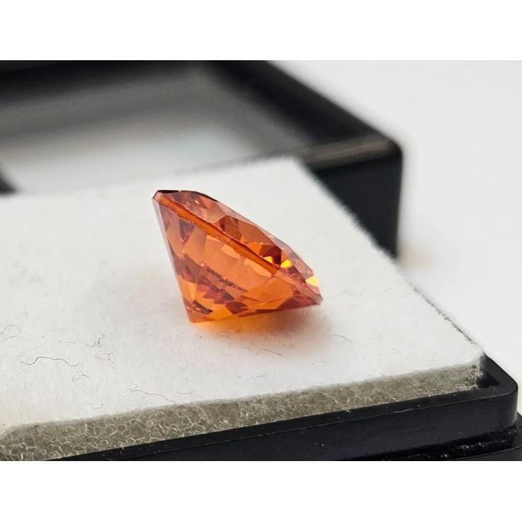 Orange Zircon For Making Ring 6-7 Ct Round Cut Stunning Loose Gemstone