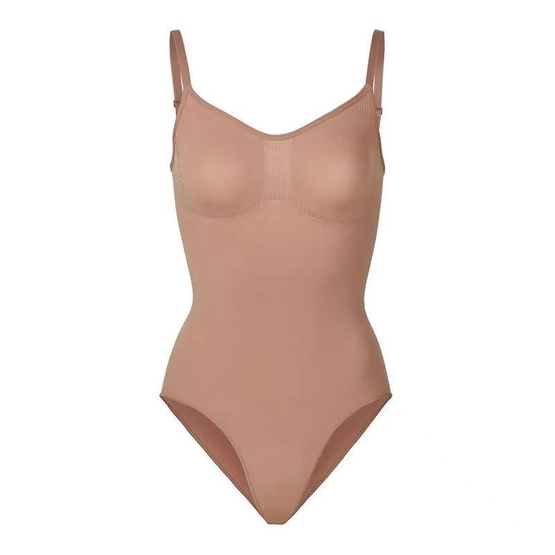 

SKIMS Strappy Backless Body Shaping Bodysuit - Abdominal Control, Slimming, Waist Cincher L (95-125 Jin) колір світло кави