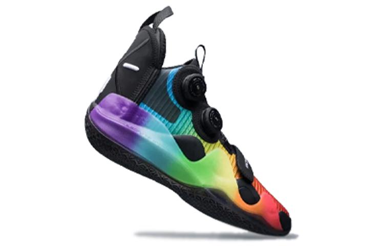 Li Ning WOW 8 Way Of Wade 8 Slip Resistant Coverage Support Rebound Mid top Basketball Shoes Men's Rainbow ABEP001-10