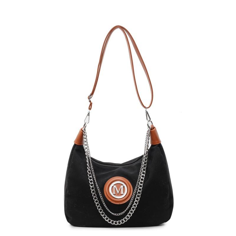 Freizeit Pendeln Großraum Stofftasche Damen neue vielseitige Umhängetasche Kontrastfarbe Ein-Schulter Knödeltasche