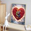 Disney Diamond Painting 5D Judy  Nick Embracing Rose Heart  Cartoon Movie Cross Stitch Embroidery Handmade Gift Home Decor