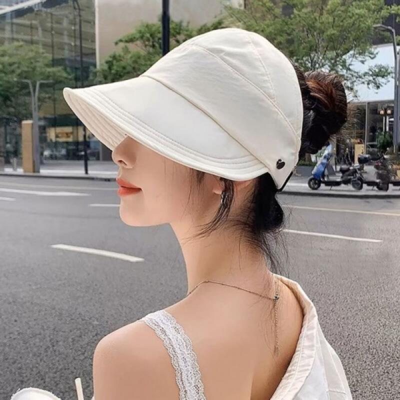 Кепка с защитой от УФ, панама, солнцезащитная кепка, шляпа-ведро, женская шляпа black