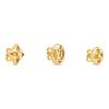 Conjunto de Tres Piezas Monograma Crazy In Lock Pendientes con Herrajes Estilo Parejas Accesorios Unisex Oro M00395