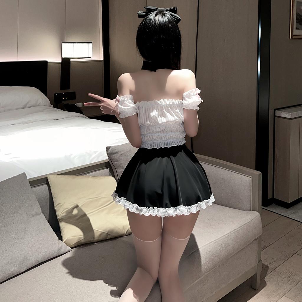 Sexy Sex Pure Lust Sweet Cute Maid Suit Pure Lust Princess Tube Top Uniform Seduction Passion Suit