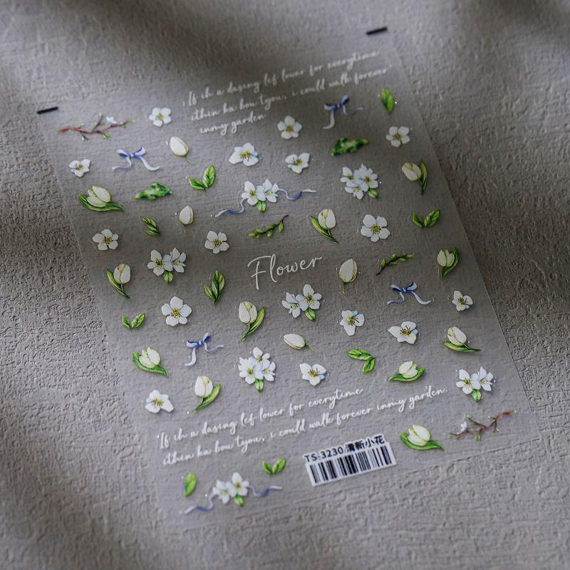 

Qiji Fresh Flowers Three-Dimensional Relief Nail Sticker Waterproof Nail Sticker Decorative Decals Ornament 3230 31 TS-3230 fresh flowers