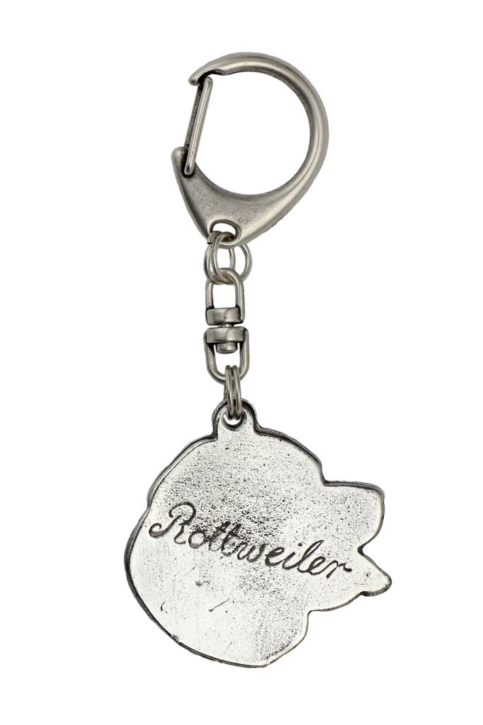 Rottweiler, Rott, Rottie III - Versilberter Schlüsselanhänger mit Hund, Handtaschenschmuck, Rucksackanhänger von der Marke Art-Dog