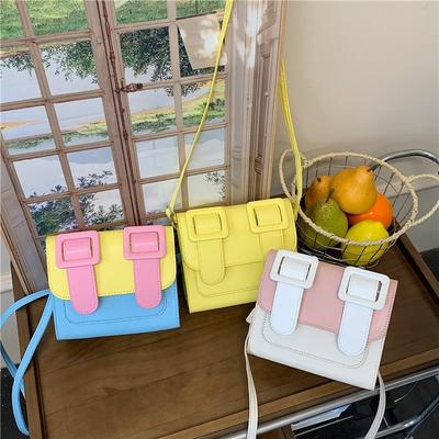 New Bag Women's Fashion Macaron Student Messenger Women's Bag Niche High-end Cute Shoulder Small Square Bag