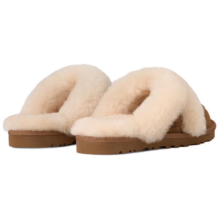 UGG Loria Fur Comfortable Simple Open-Toe Slippers Women Slippers 1174571-CHE