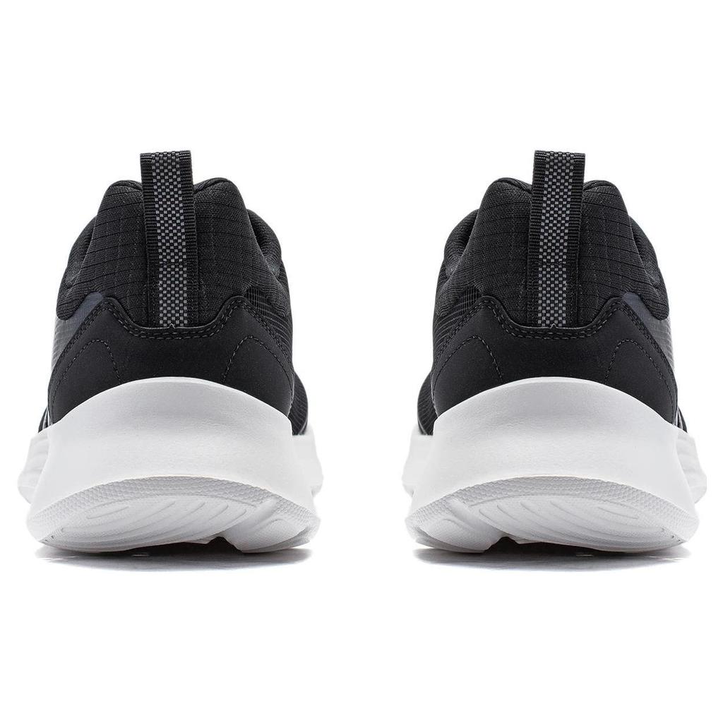 Li Ning Feather Abrasion Resistant Slip Resistant Low top Running Shoes Men's Black White ARST065-3