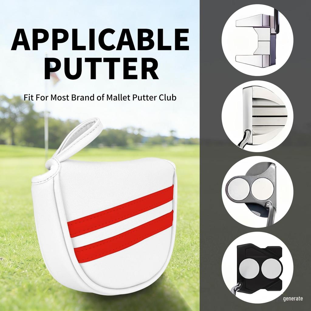 Digital Slash Trim Magnetic Golf Putter Head Cover