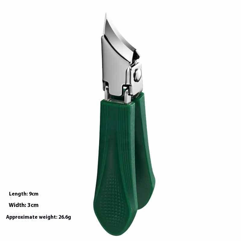 

Средство для удаления кутикулы с защитой от брызг для личной гигиены Ультраострые угловые кусачки для ногтей Нержавеющая сталь Кусачки для ногтей на руках и ногах зелёный