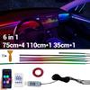Acrylic Interior Car LED Light Strip with APP RGB Auto Atmosphere Lamp Decoration USB Neon Ambient Light Srrip Music Sync Rhythm Neon Lights 4